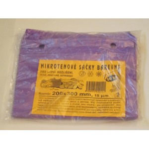 mikrotenové sáčky fialové 200 x 300 mm 15 µm 50 ks fialové