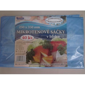 mikrotenové sáčky 250 x 350mm s popisovým polem - 40ks